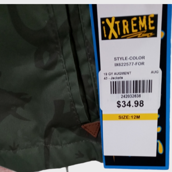 ! Xtreme Jacket  & Coat/ Kid's Coat 12 Months Green Olive Color - Picture 7 of 10